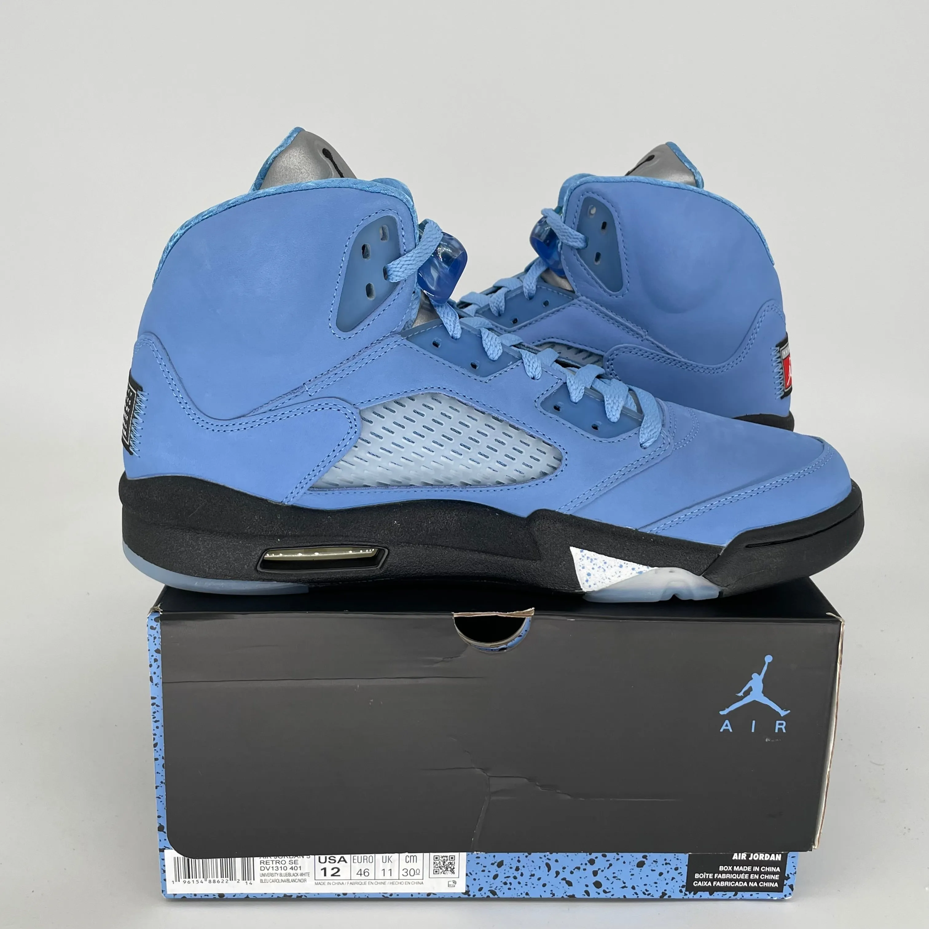AIR JORDAN 5 UNC UNIVERSITY BLUE SIZE 12 DV1310-401