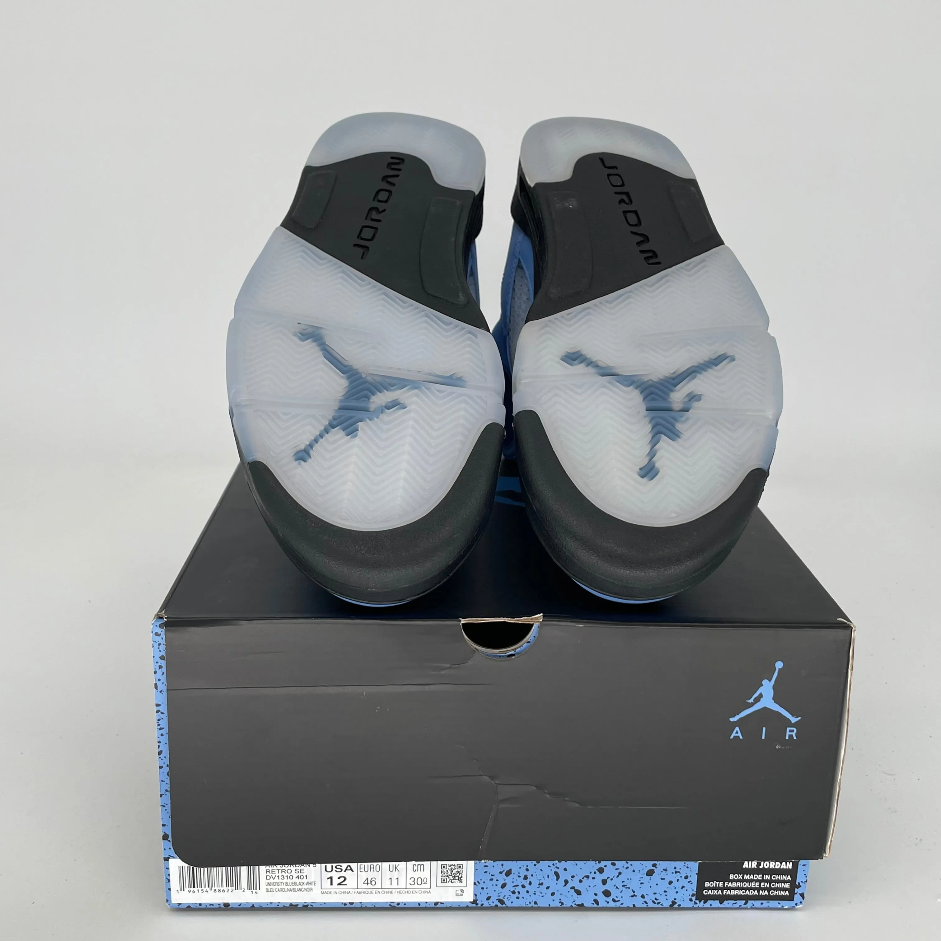 AIR JORDAN 5 UNC UNIVERSITY BLUE SIZE 12 DV1310-401