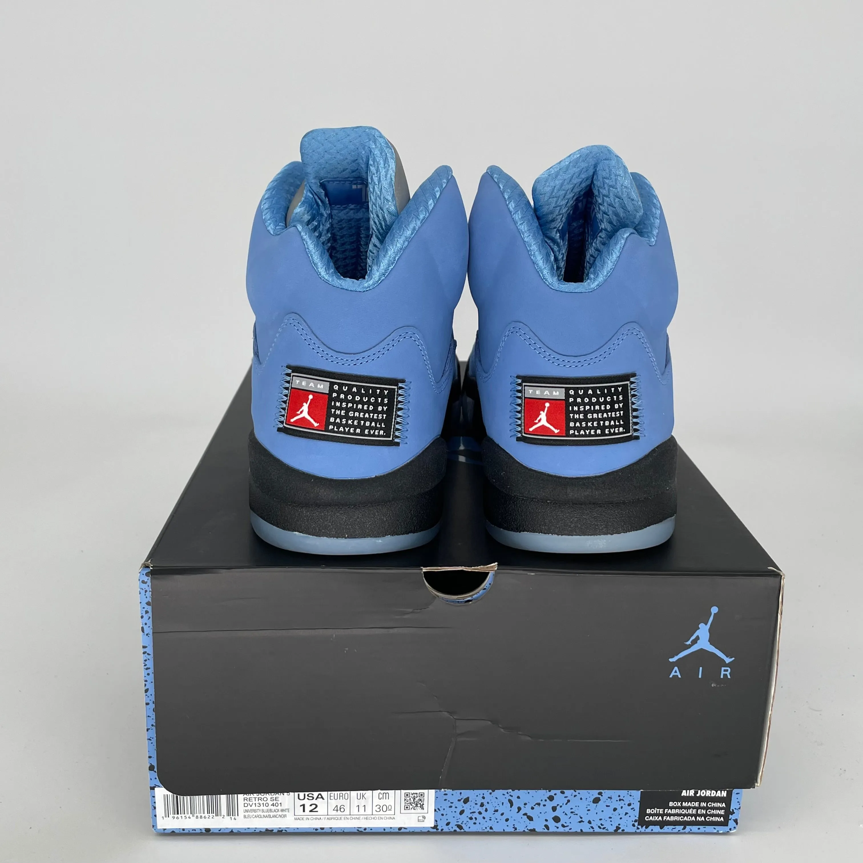 AIR JORDAN 5 UNC UNIVERSITY BLUE SIZE 12 DV1310-401