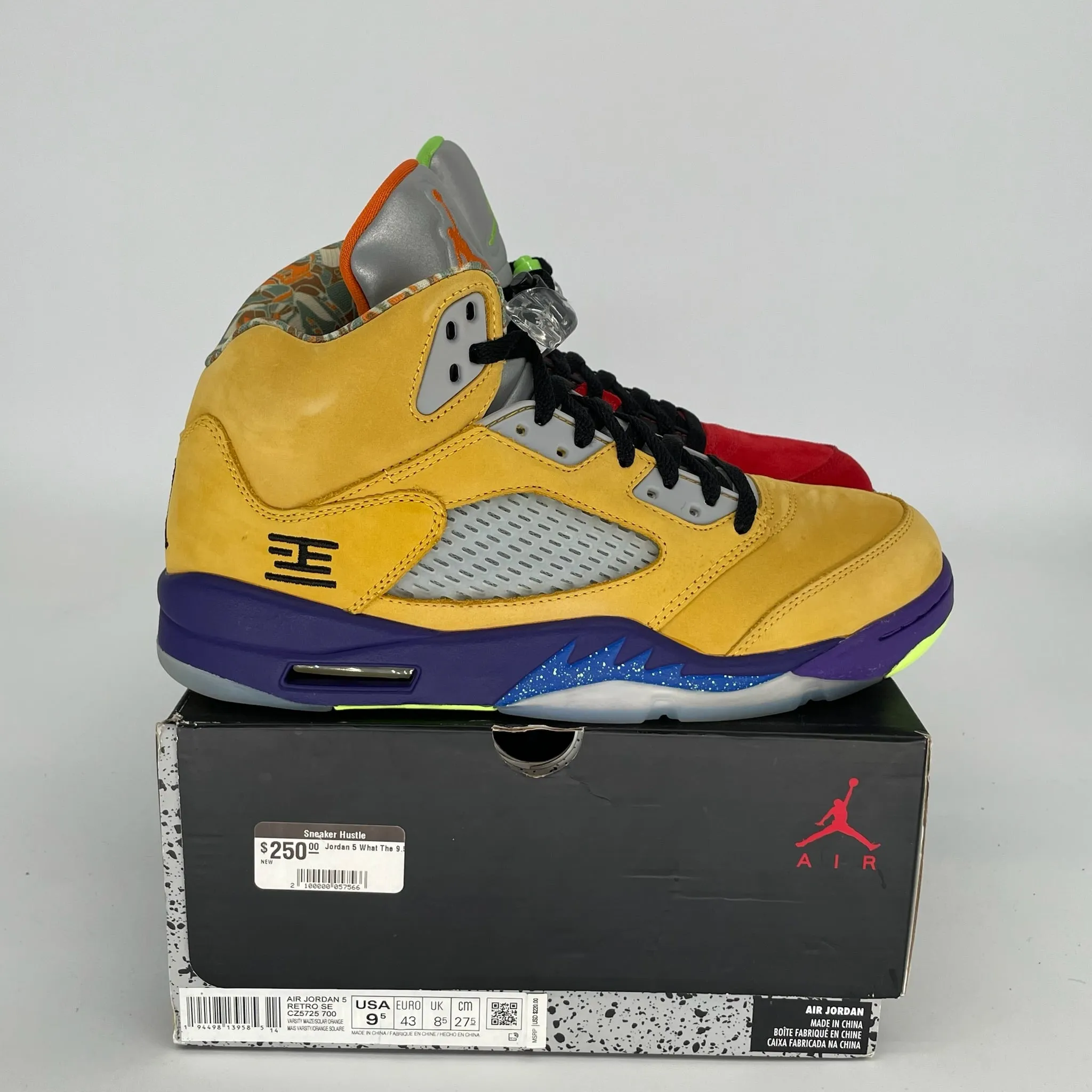 AIR JORDAN 5 WHAT THE SIZE 9.5 CZ5725-700