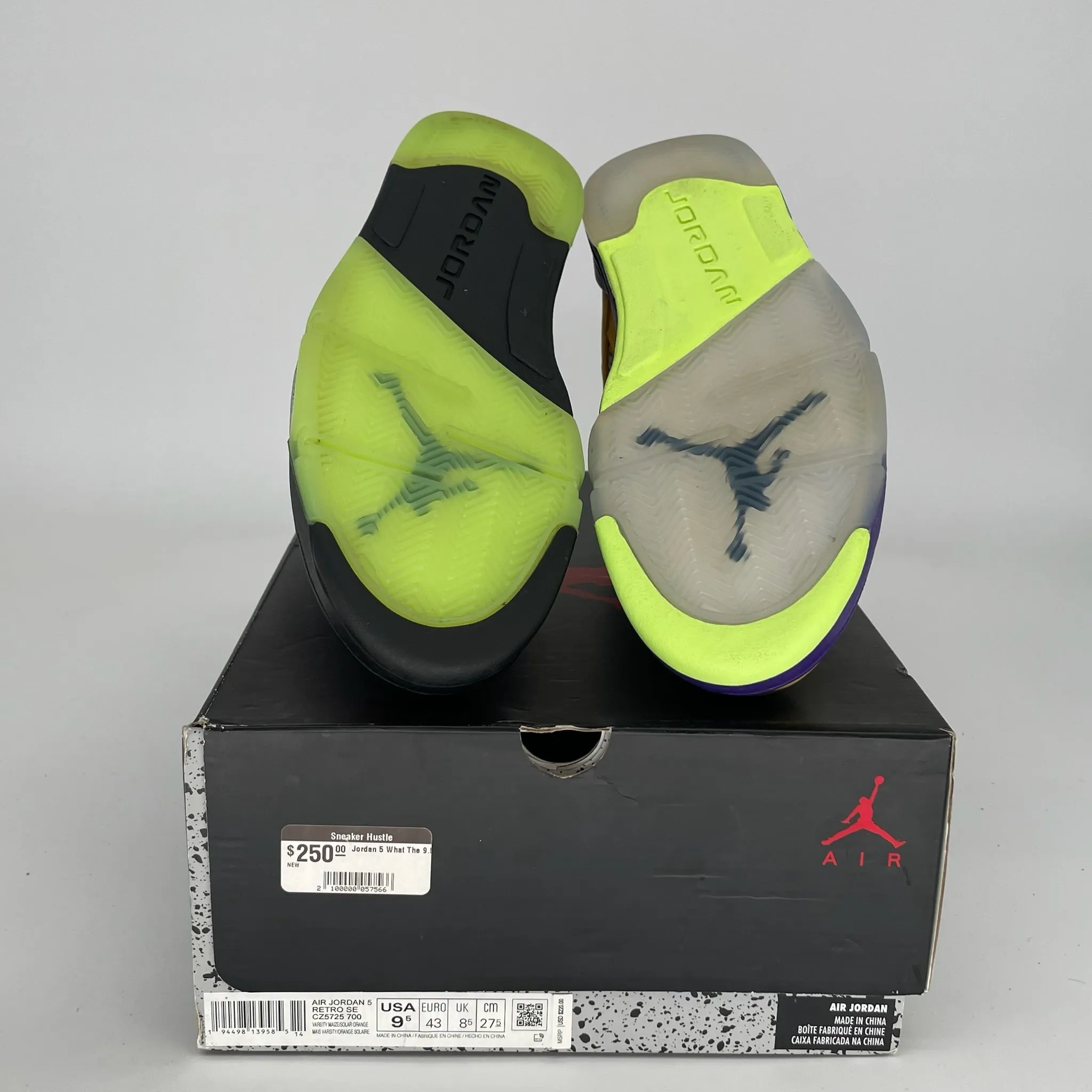 AIR JORDAN 5 WHAT THE SIZE 9.5 CZ5725-700