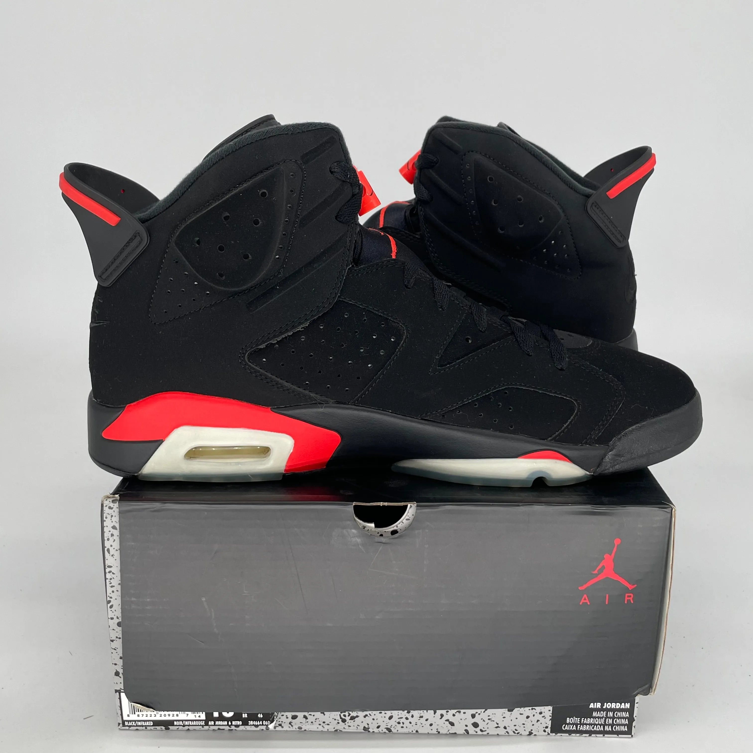 AIR JORDAN 6 BLACK INFRARED SIZE 13 384664-060