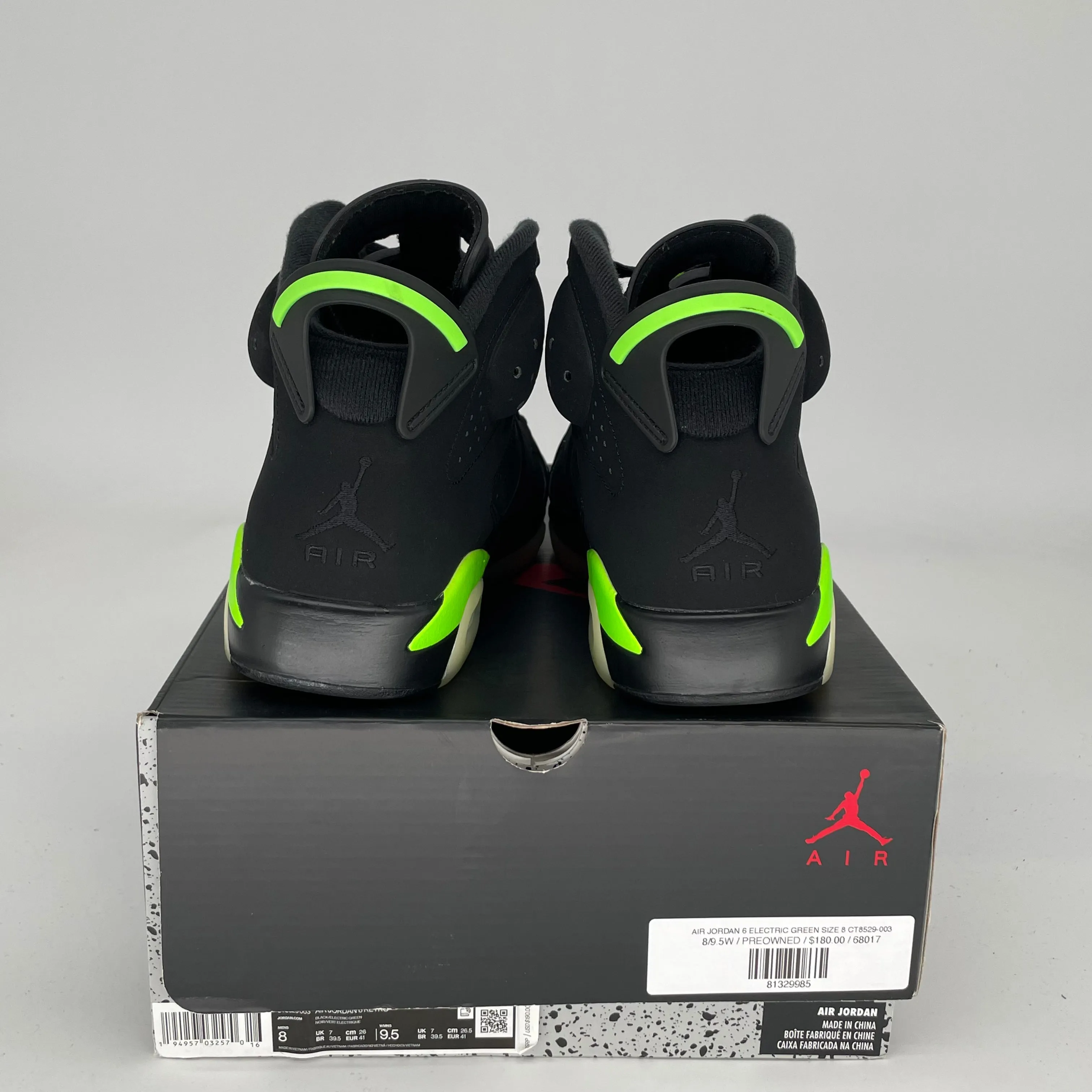 AIR JORDAN 6 ELECTRIC GREEN SIZE 8 CT8529-003