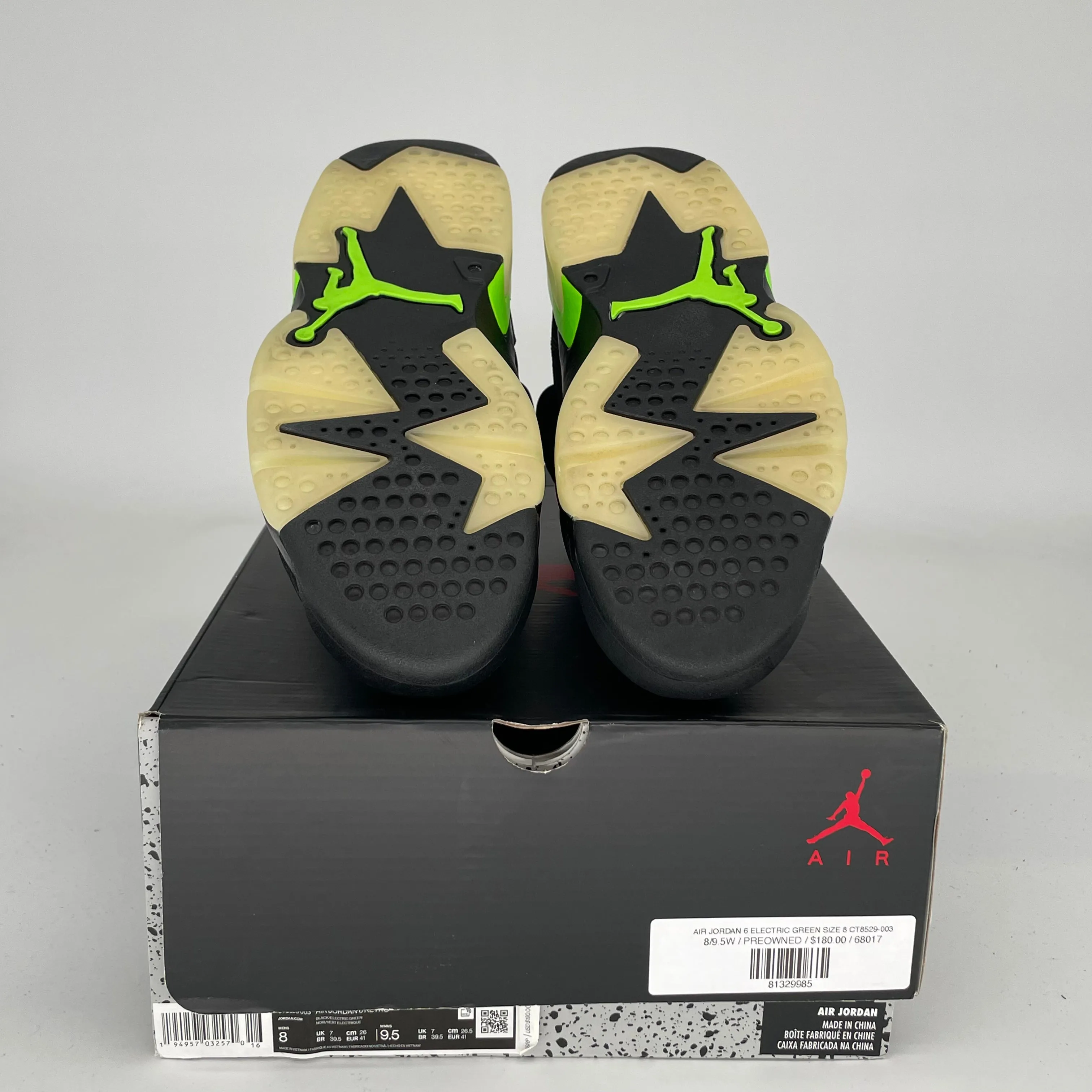 AIR JORDAN 6 ELECTRIC GREEN SIZE 8 CT8529-003