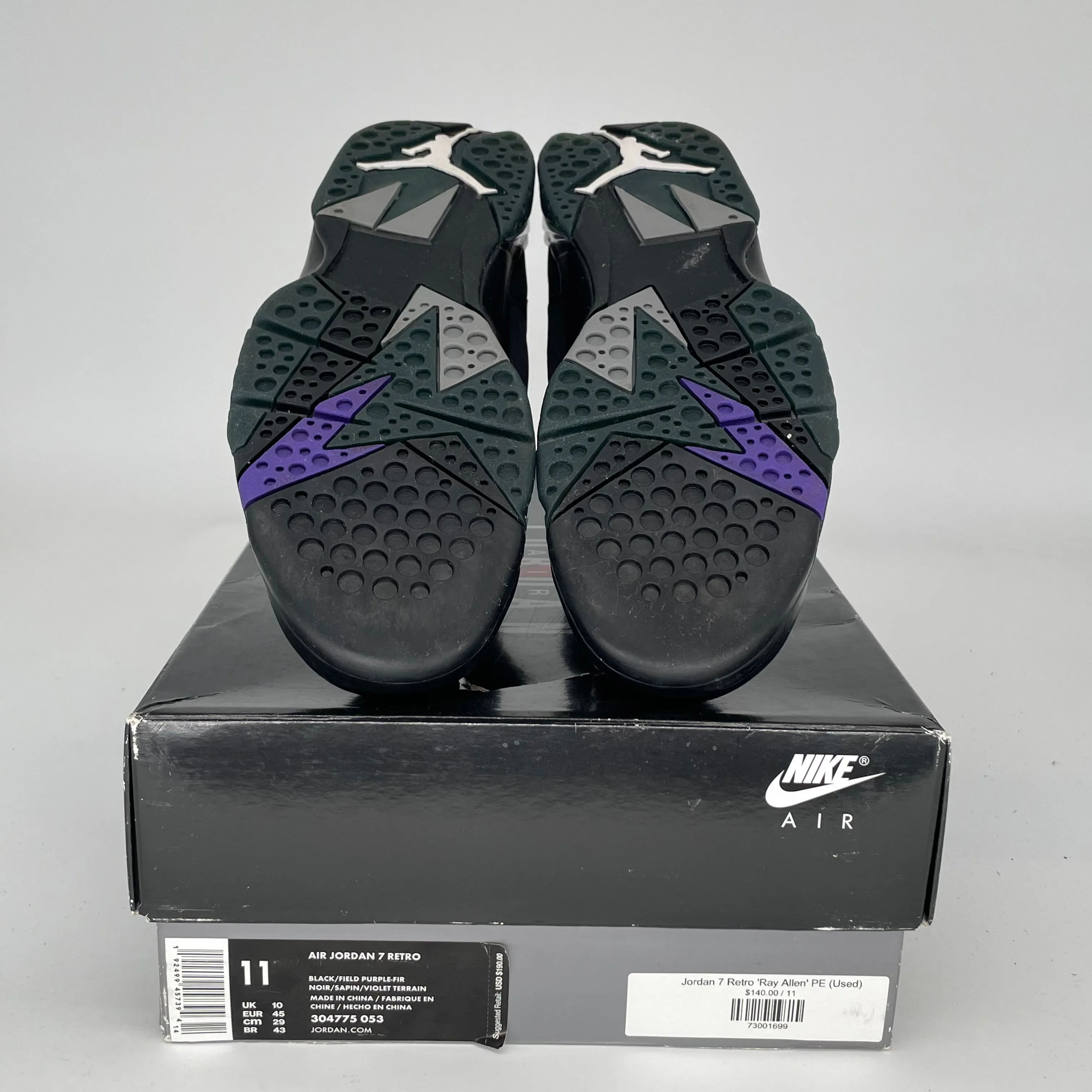AIR JORDAN 7 RAY ALLEN BUCKS SIZE 11 304775-053