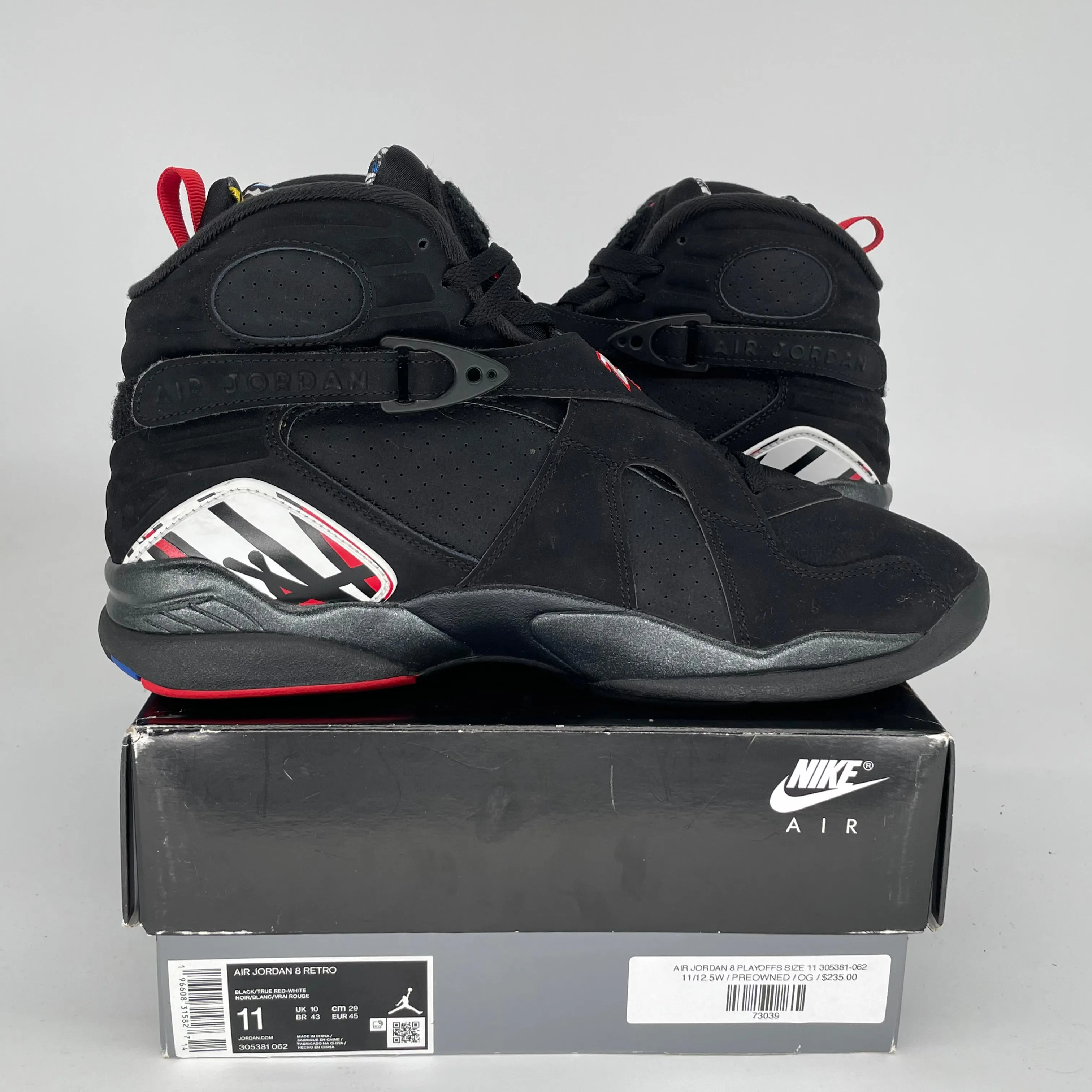 AIR JORDAN 8 PLAYOFFS SIZE 11 305381-062