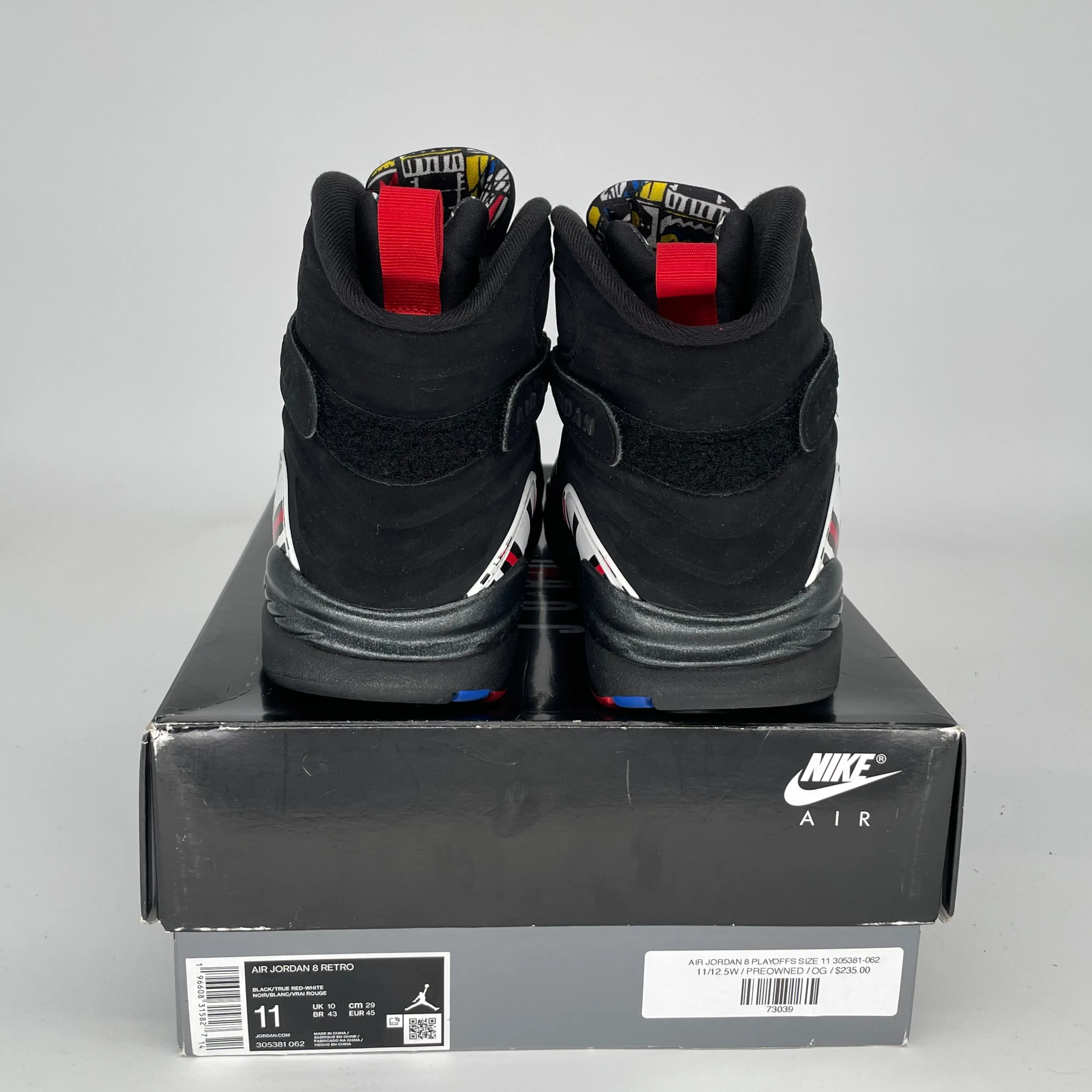 AIR JORDAN 8 PLAYOFFS SIZE 11 305381-062