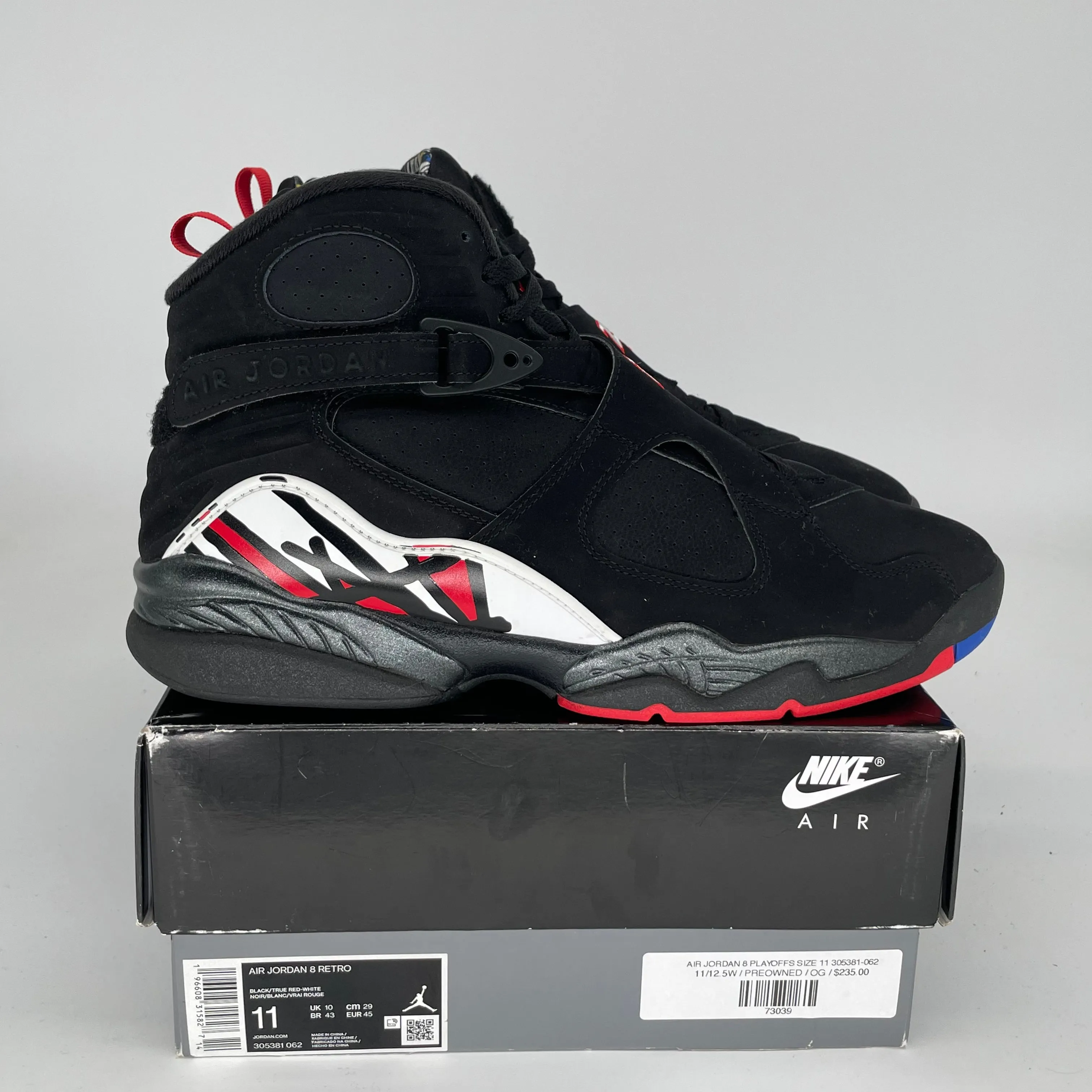 AIR JORDAN 8 PLAYOFFS SIZE 11 305381-062