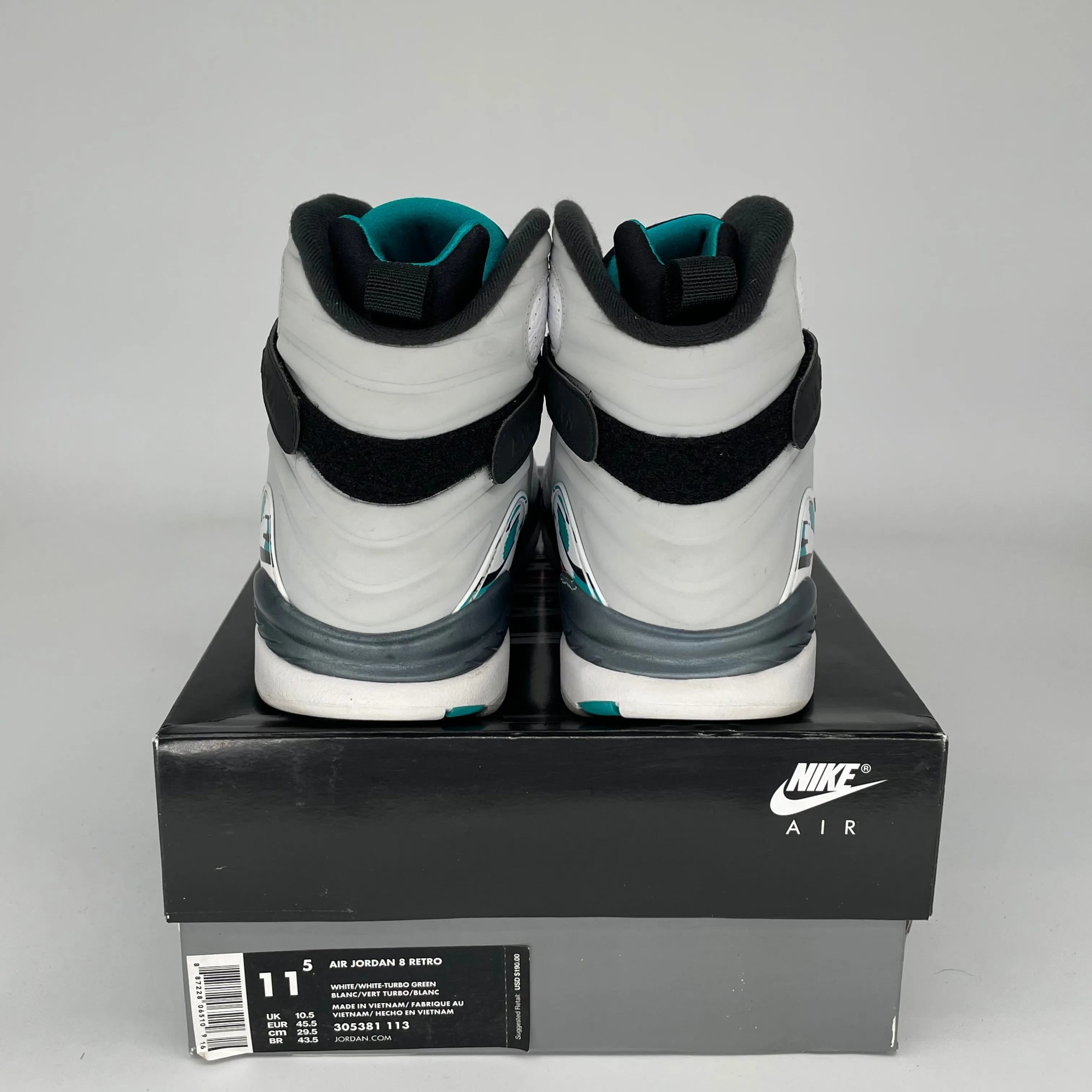 AIR JORDAN 8 SOUTH BEACH SIZE 11.5 305381-113