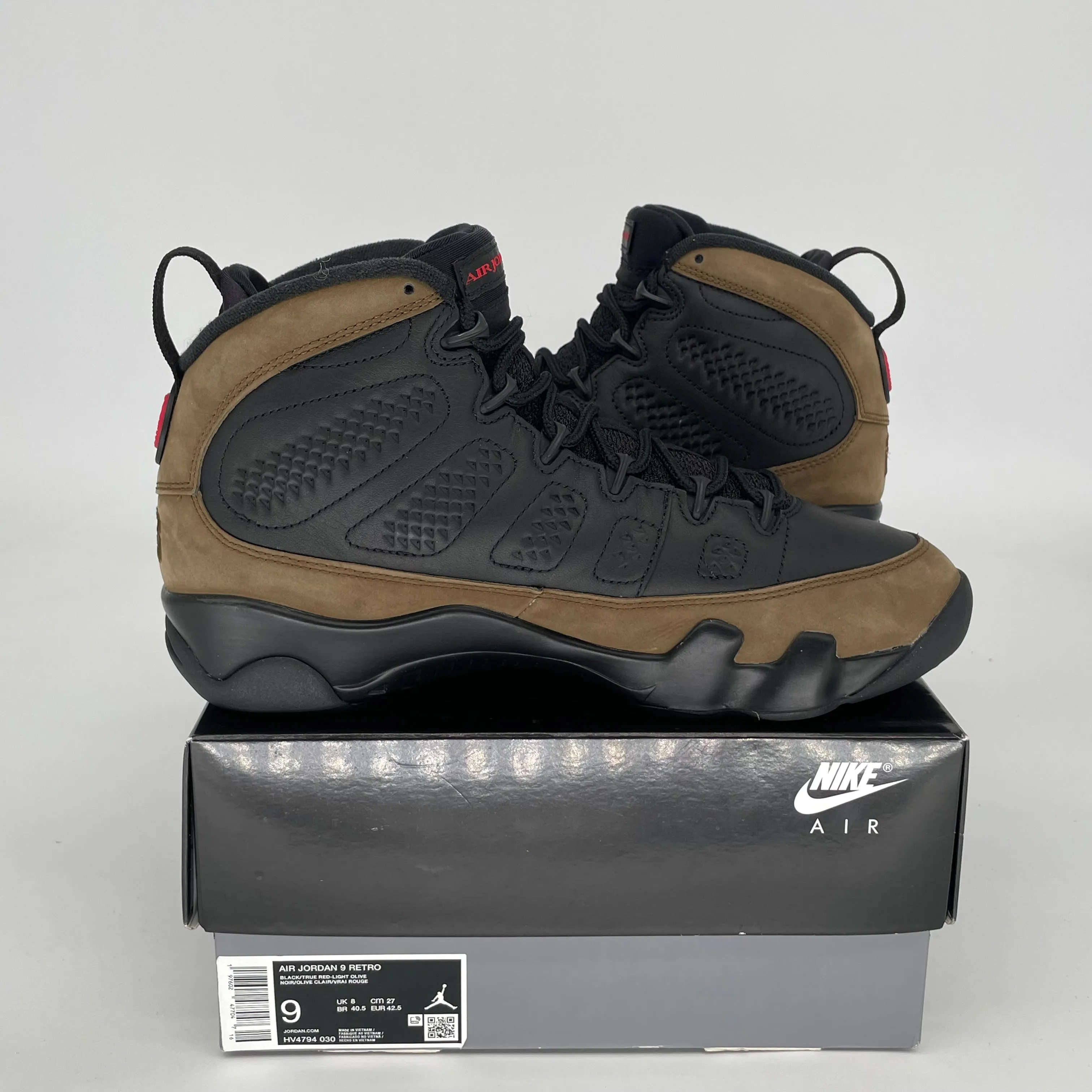 AIR JORDAN 9 OLIVE SIZE 9 HV4794-030