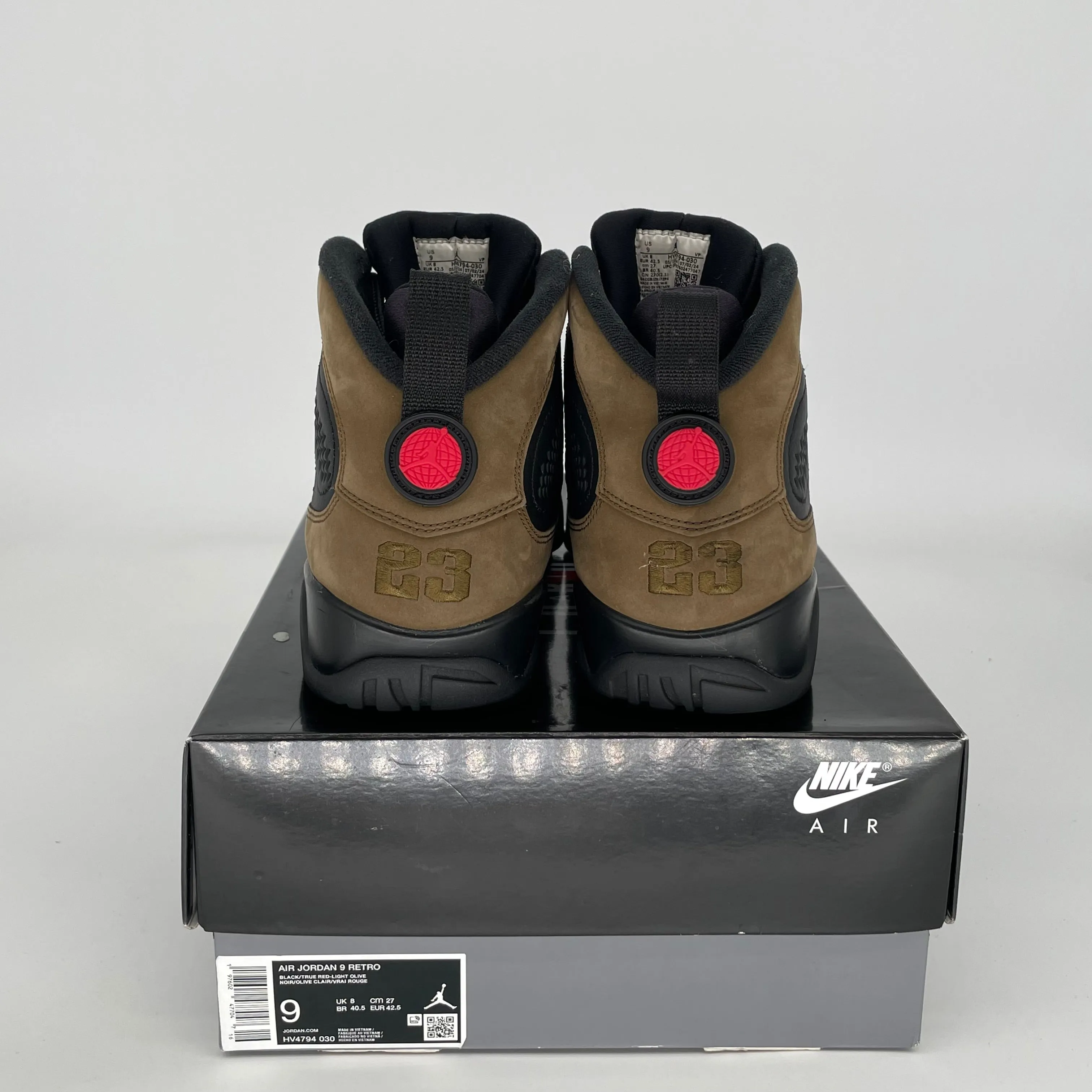 AIR JORDAN 9 OLIVE SIZE 9 HV4794-030