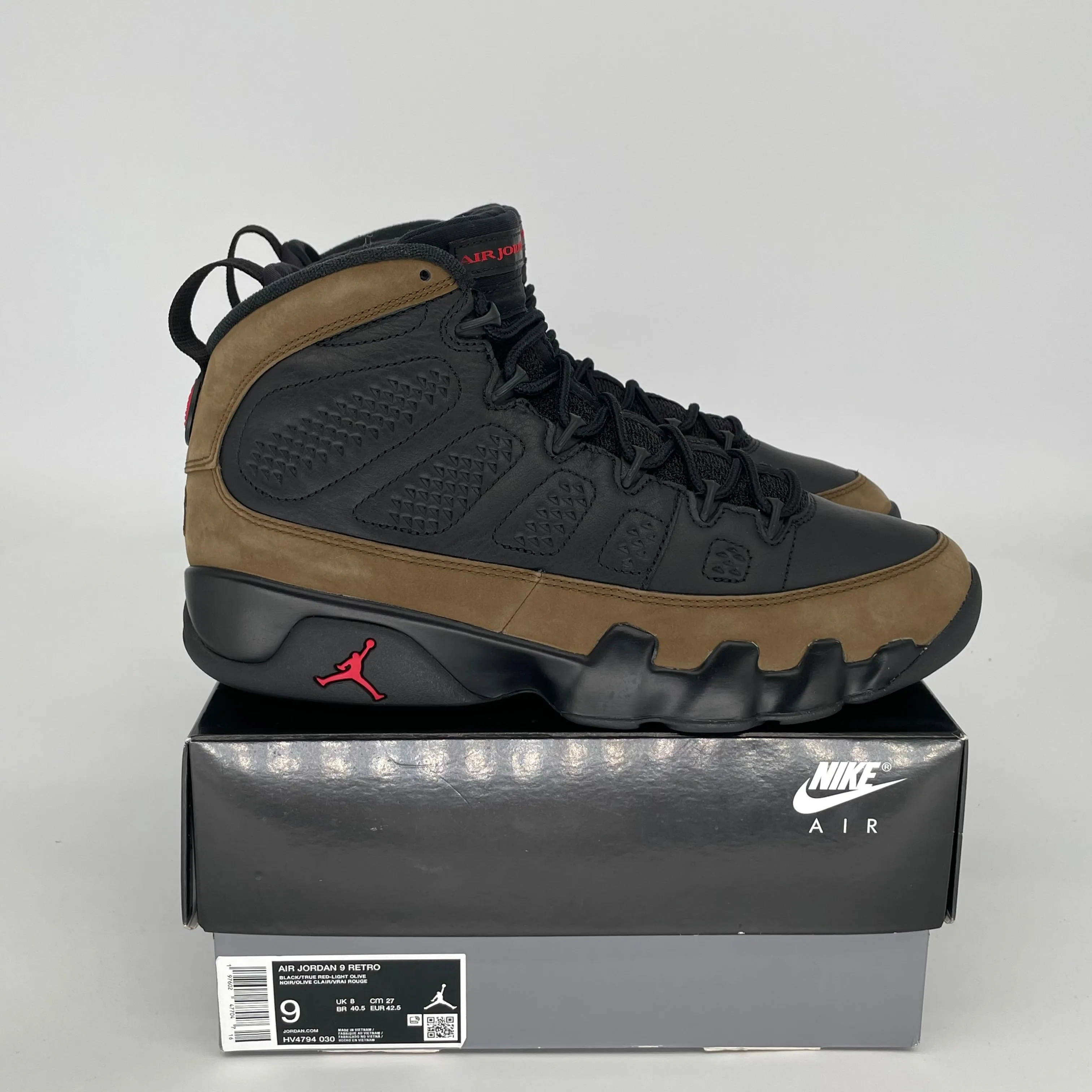 AIR JORDAN 9 OLIVE SIZE 9 HV4794-030