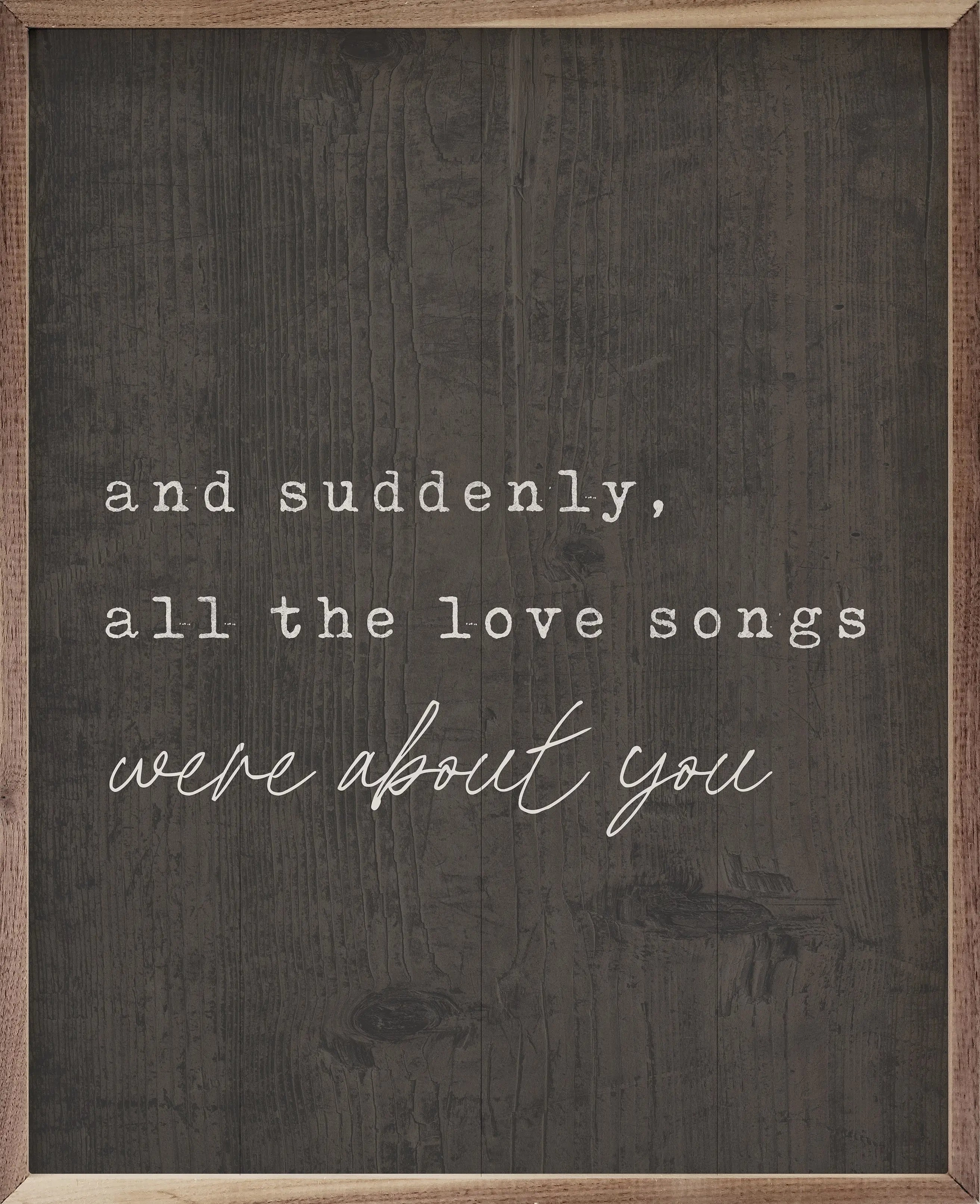 All The Love Songs Wood Framed Print