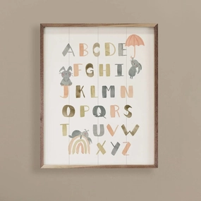 Alphabet By Deane Beesley Wood Framed Print 