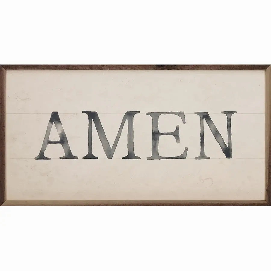 Amen Wood Framed Print