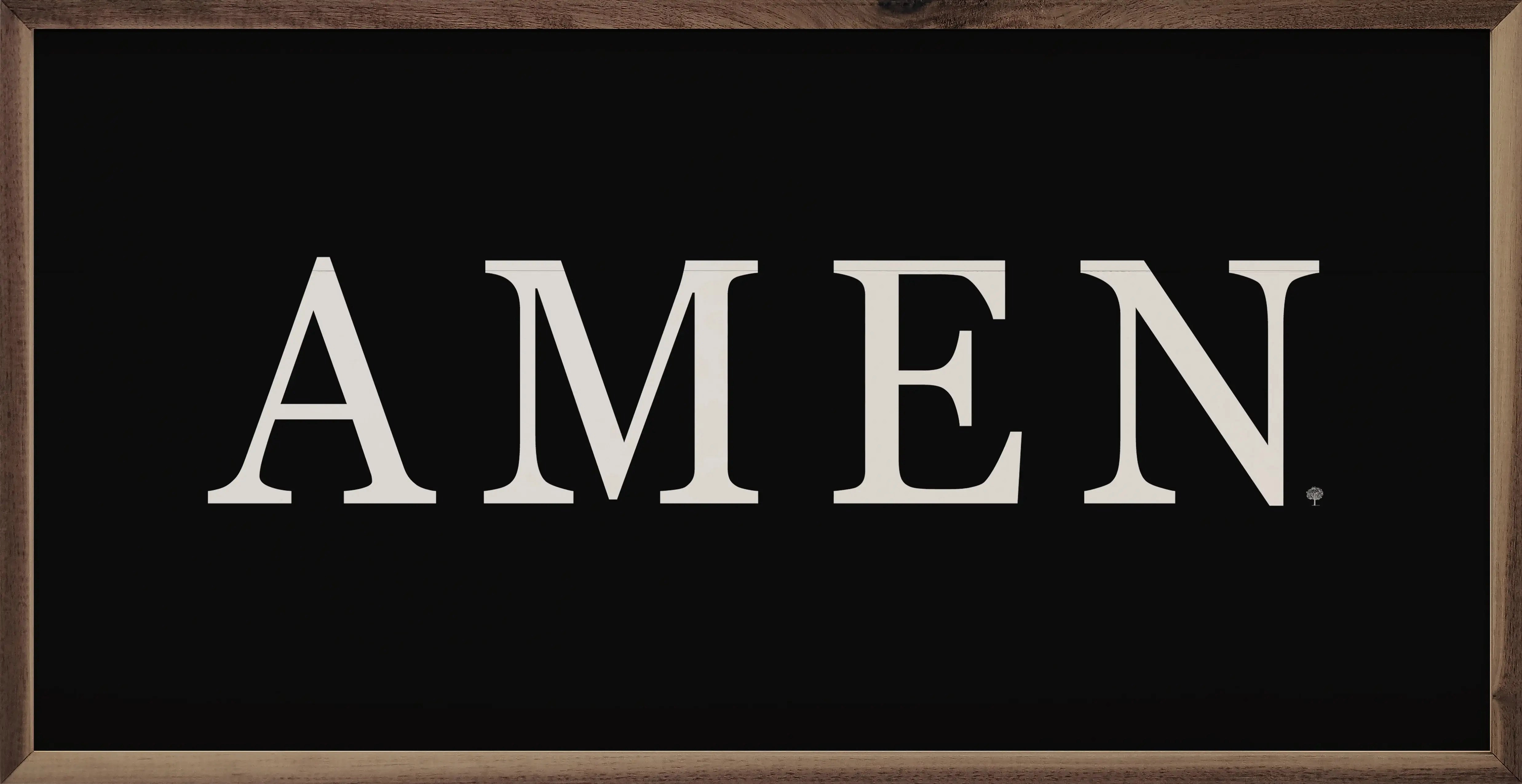 Amen Wood Framed Print