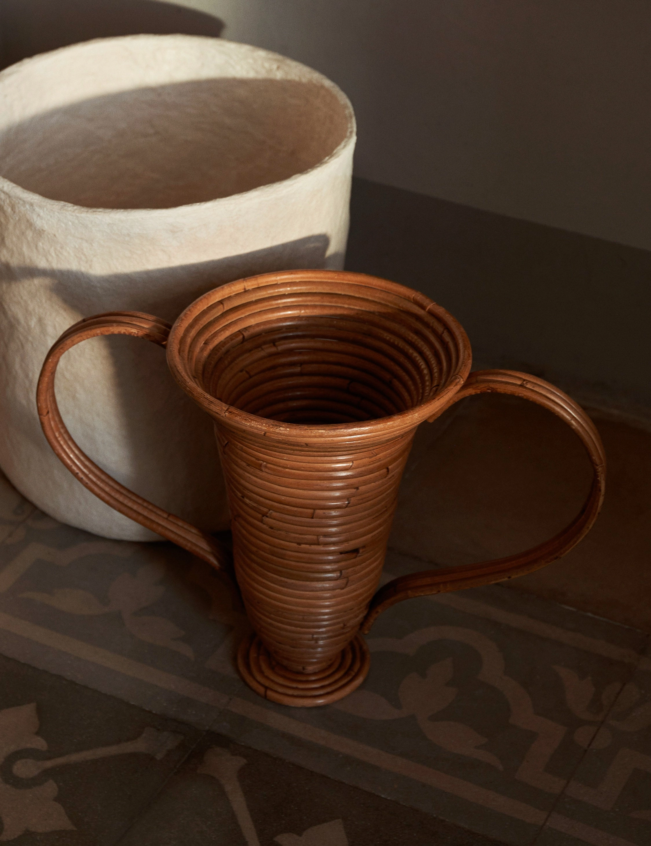 Amphora Decorative Rattan Vase by Ferm Living