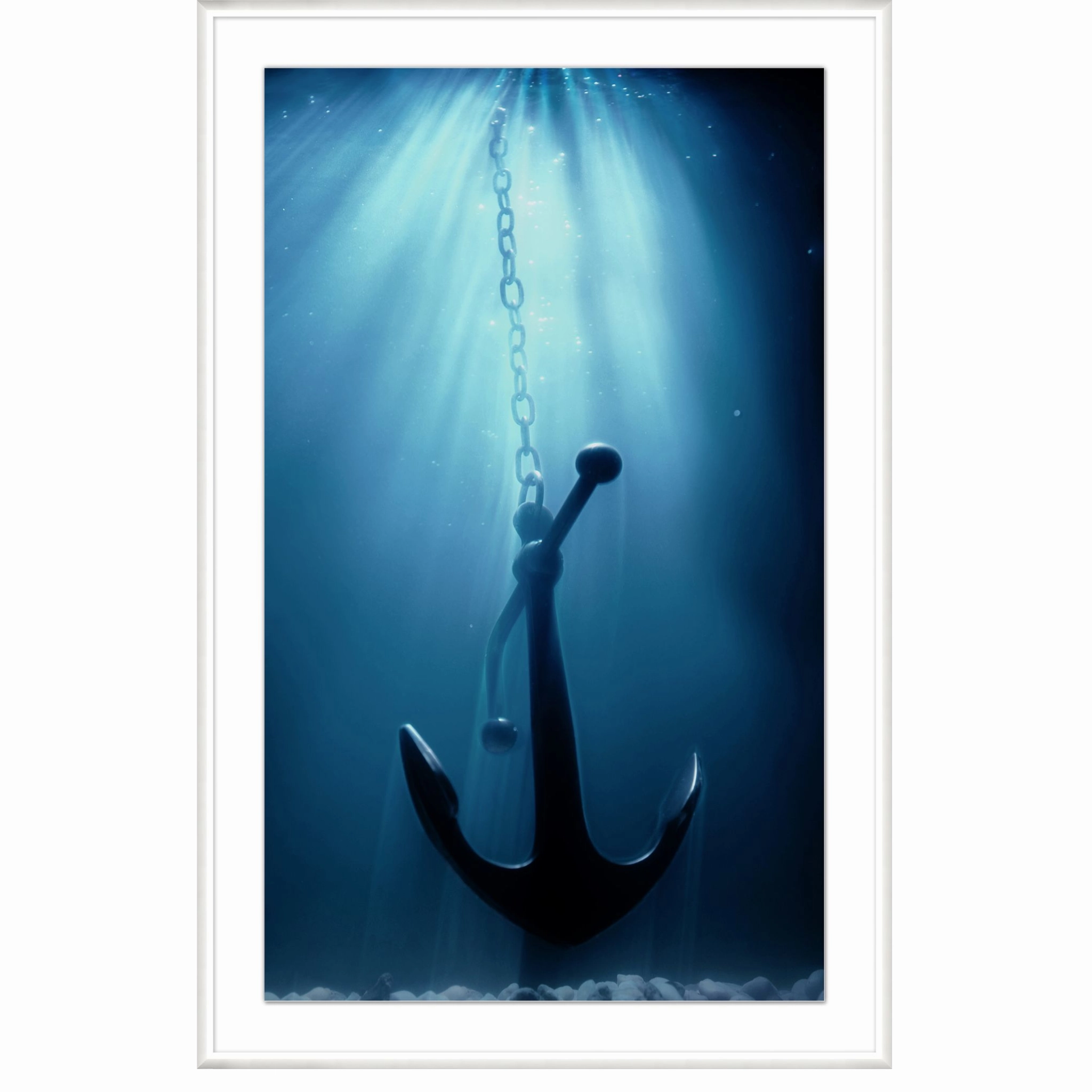 Anchor Dark Framed Wall Art 