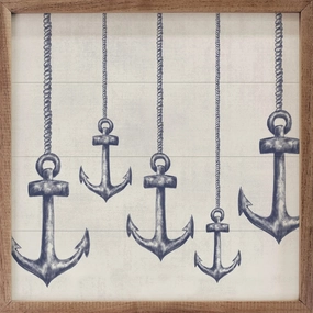 Anchored Port By Emily Wood Framed Print 