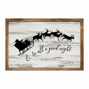 And To All A Good Night Wood Framed Print 