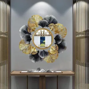 Antique designer metal wall mirror 