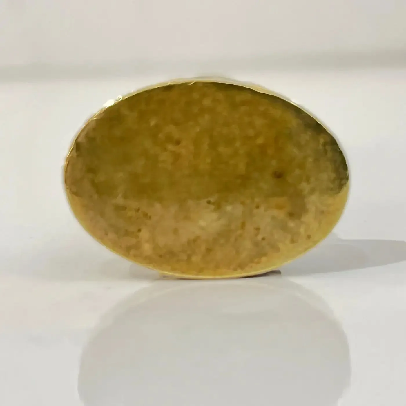 Antique French 1880s Nature Decor Cast Bronze Blank Oval Wax Seal Stamp