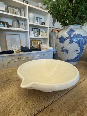 Antique French Milk Bowl 