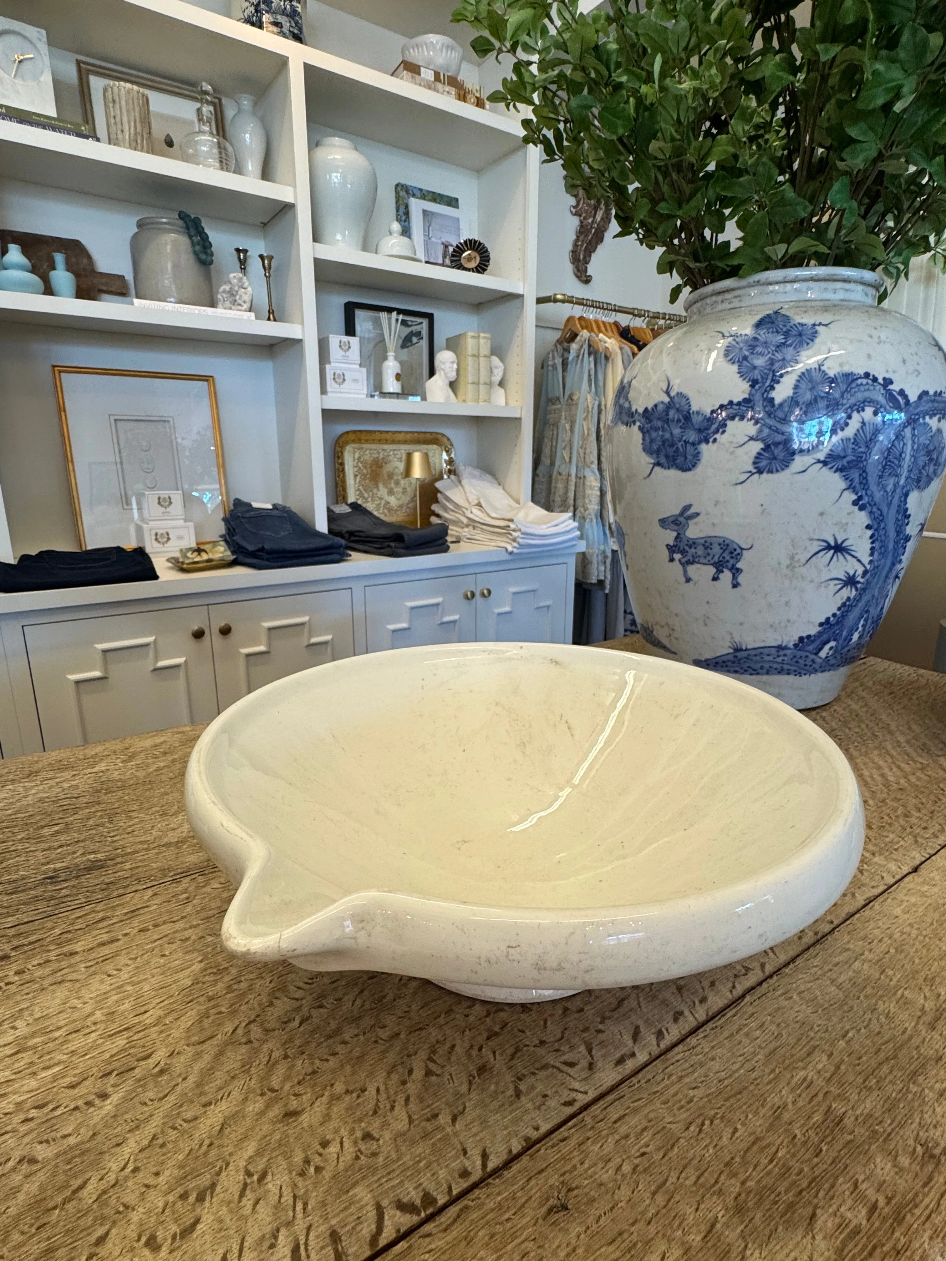 Antique French Milk Bowl 