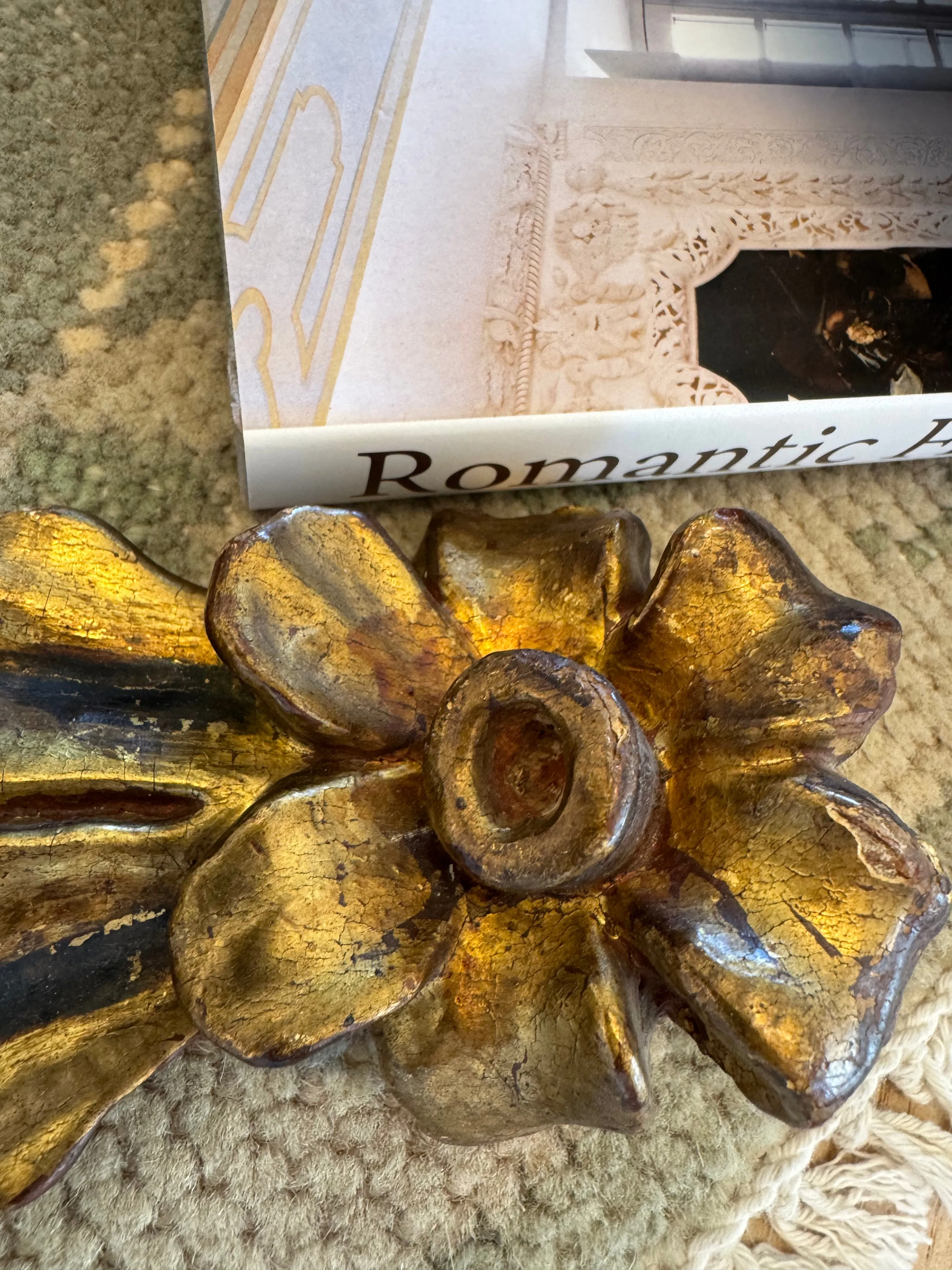 Antique Gilt Flower Fragment