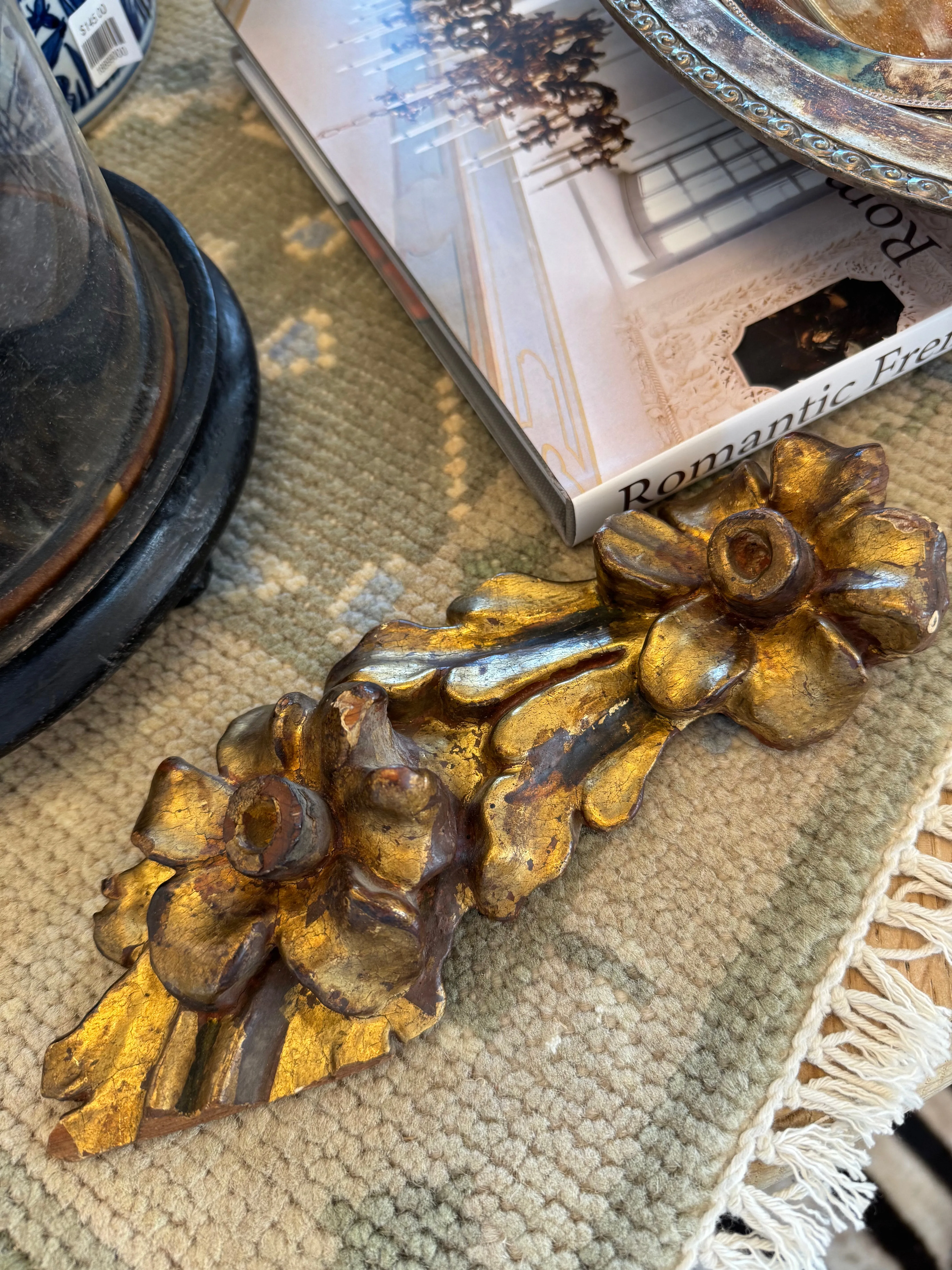 Antique Gilt Flower Fragment