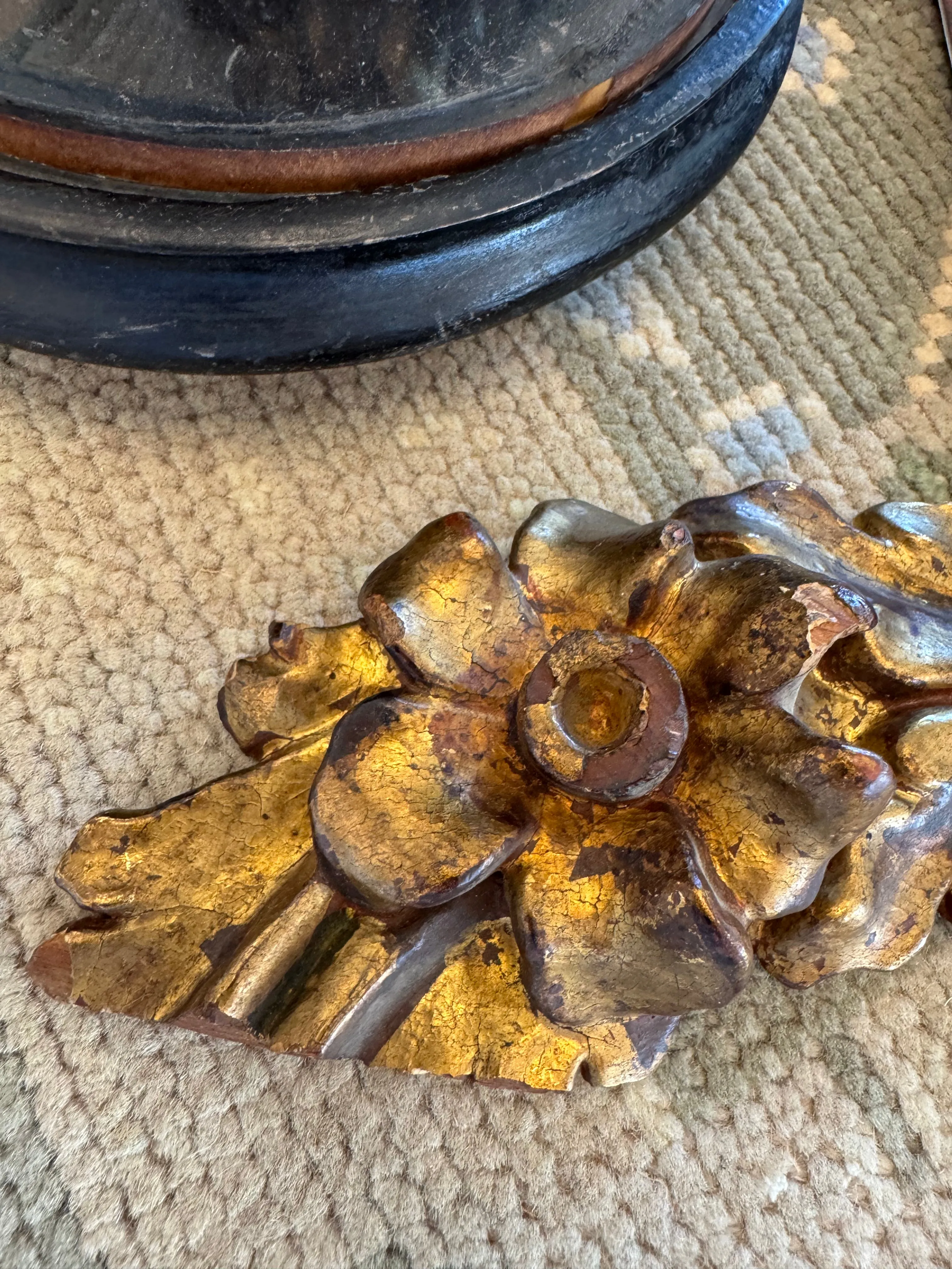 Antique Gilt Flower Fragment