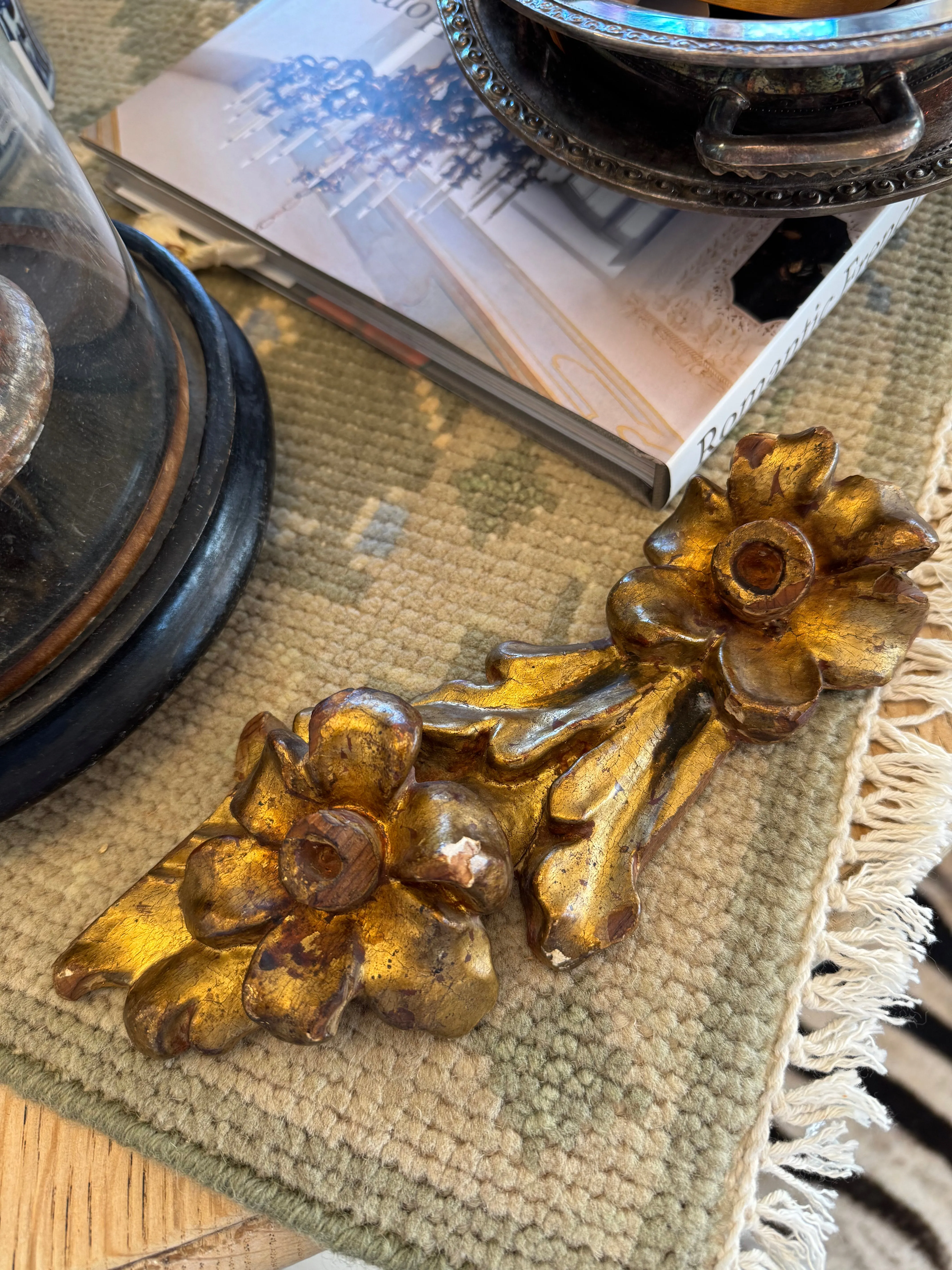 Antique Gilt Flower Fragment