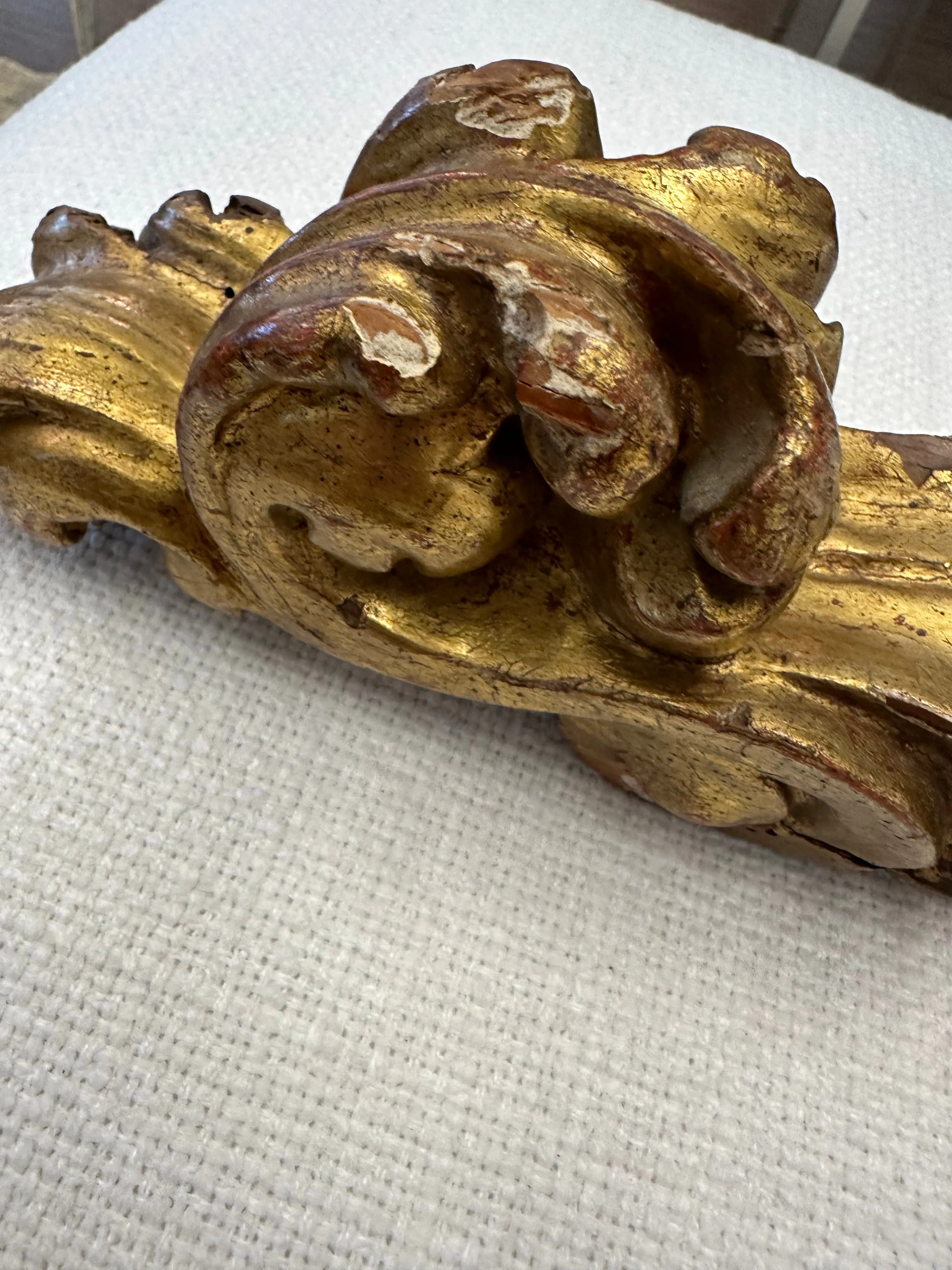 Antique Gilt Fragment with Flower