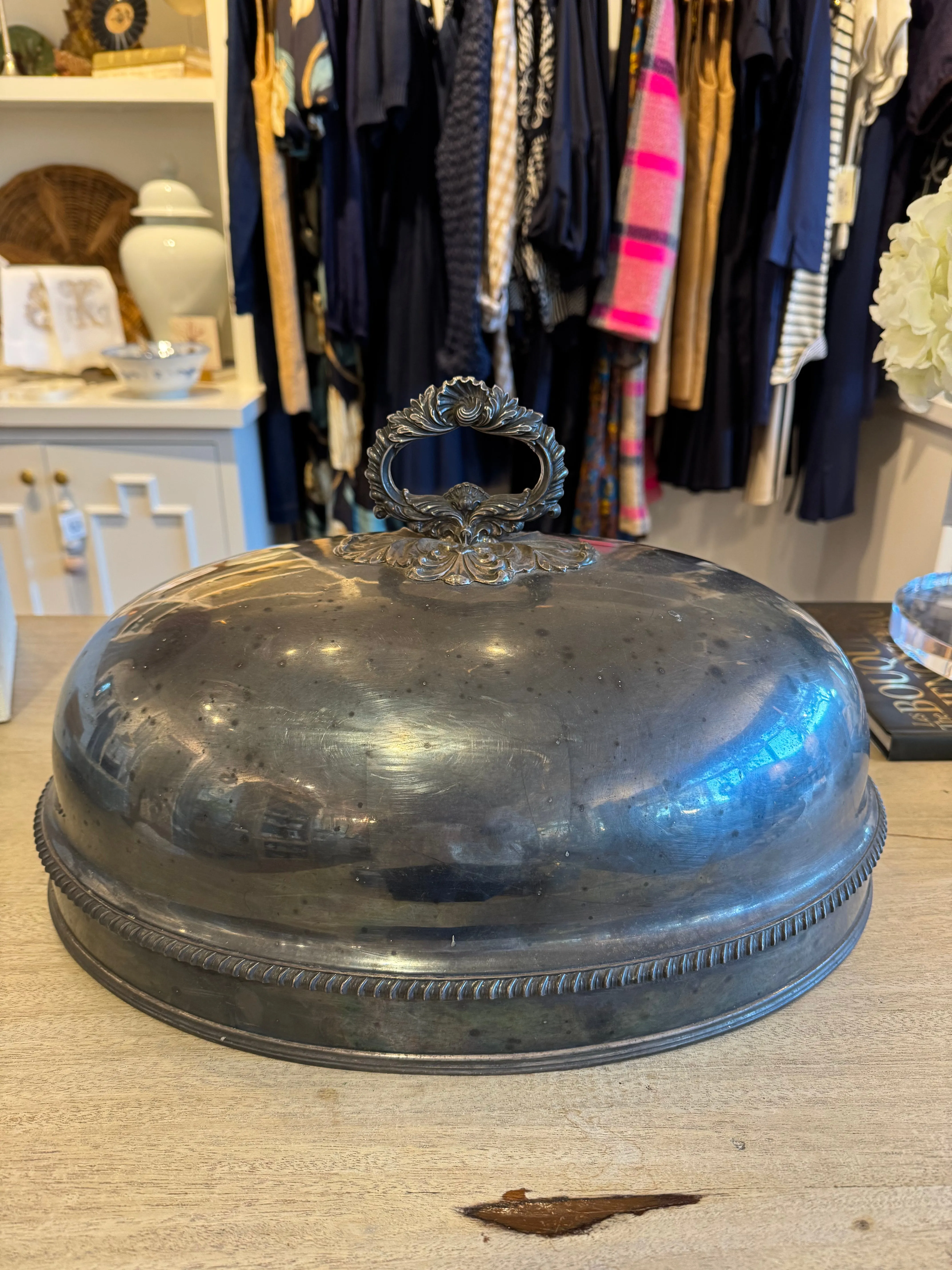 Antique Silver Turkey Dome 