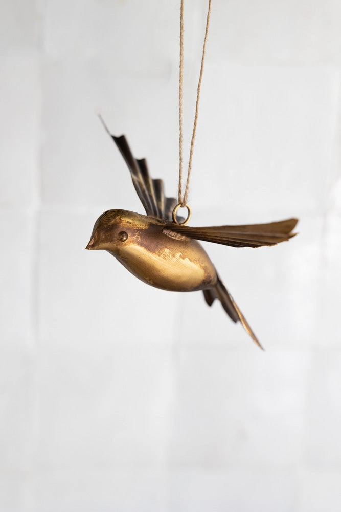 Antique Gold Bird Hanging Ornament