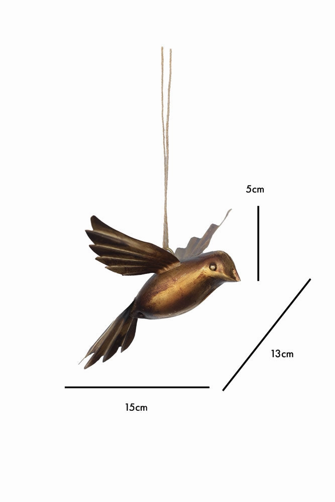 Antique Gold Bird Hanging Ornament