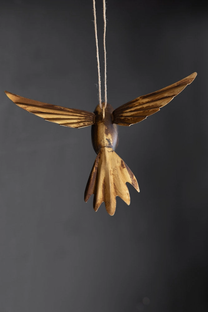 Antique Gold Bird Hanging Ornament
