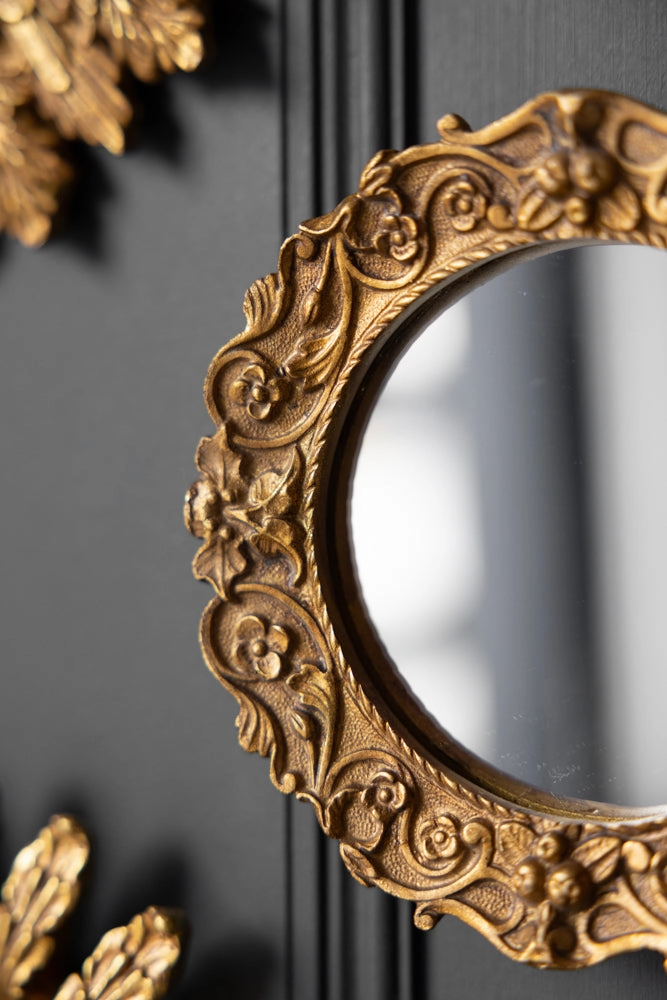 Antique Gold Small Ornate Mirror