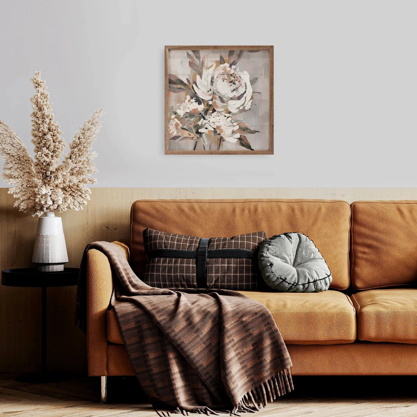 Antique Rose 1 Recolor By Nina Blue Wood Framed Print