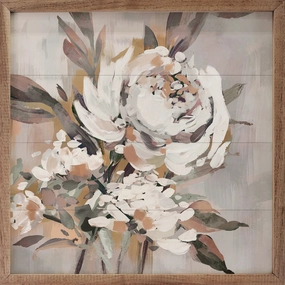 Antique Rose 1 Recolor By Nina Blue Wood Framed Print 