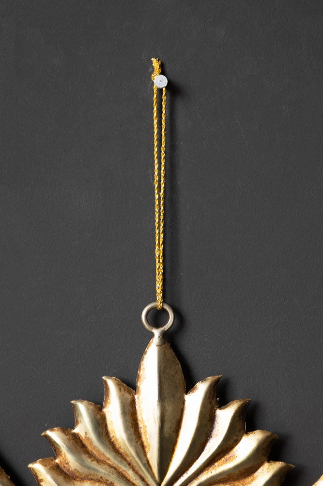Antiqued-Style Metal Heart Hanging Decoration