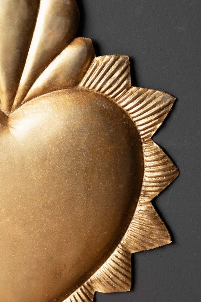 Antiqued-Style Metal Heart Hanging Decoration