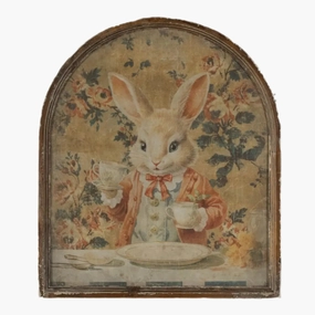 Arched Framed Tea Party Bunny Print 