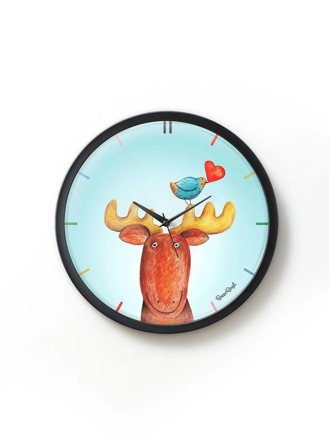 Arty reindeer Multicolor Wall Clock