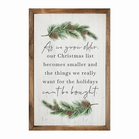 As We Grow Older Greenery Whitewash Wood Framed Print 