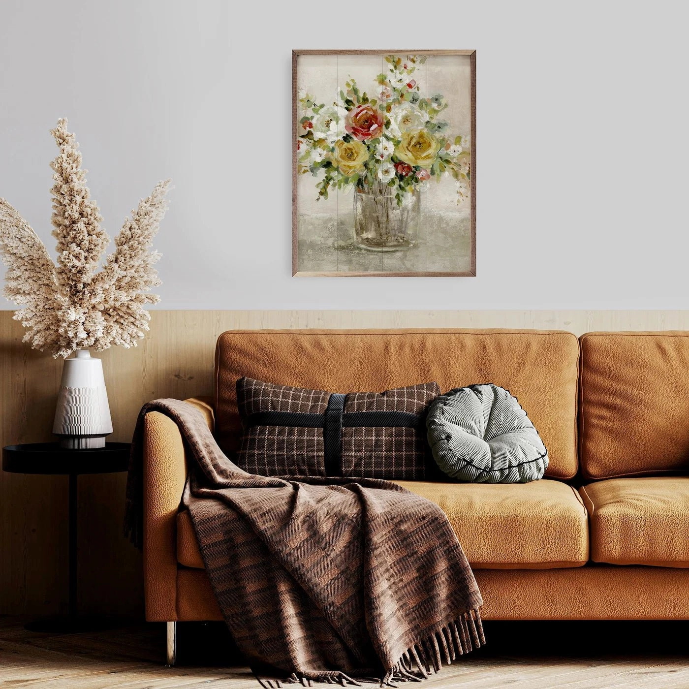 Autumal Arrangement By Carol Robinson Wood Framed Print