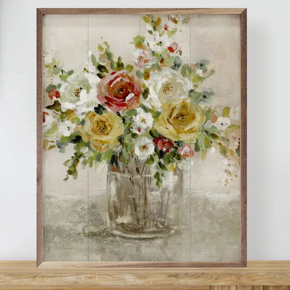 Autumal Arrangement Wood Framed Print 