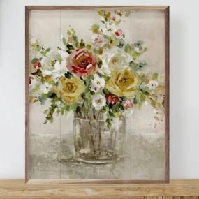 Autumal Arrangement Wood Framed Print 