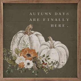 Autumn Days Are Here Wood Framed Print 