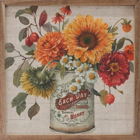 Autumn In Bloom Wood Framed Print 